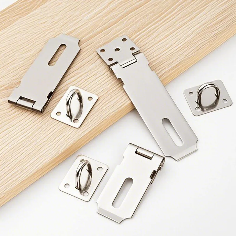 Stainless Steel Lock Buckle Door Latch Bolt Hasp Old-fashioned Door Lock Padlock Door Nose Cabinet Door Wooden Door Lock Tag Ins