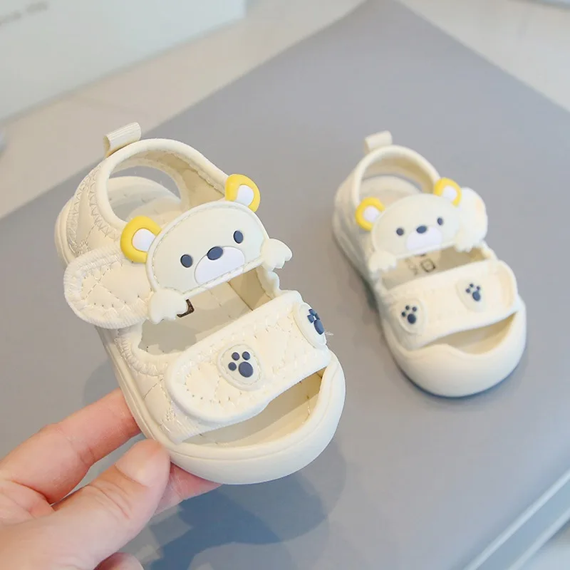 أحذية شاطئ باوتو بنعل ناعم للأطفال ، صنادل صيفية ، أحذية للأطفال الصغار ، أولاد وبنات بعمر 0-1-2-3 سنوات