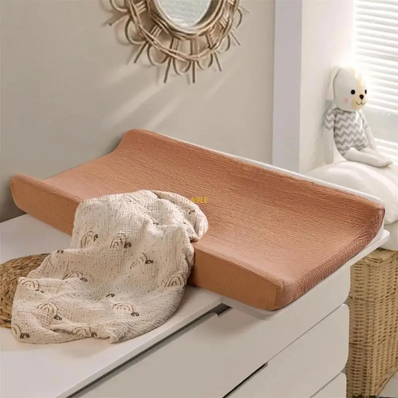 2PCS Breathable Changing Pad Cover Reusable Diaper Changer Pad Sleeve Sheets Baby Nappy Changing Table Case 84x43cm