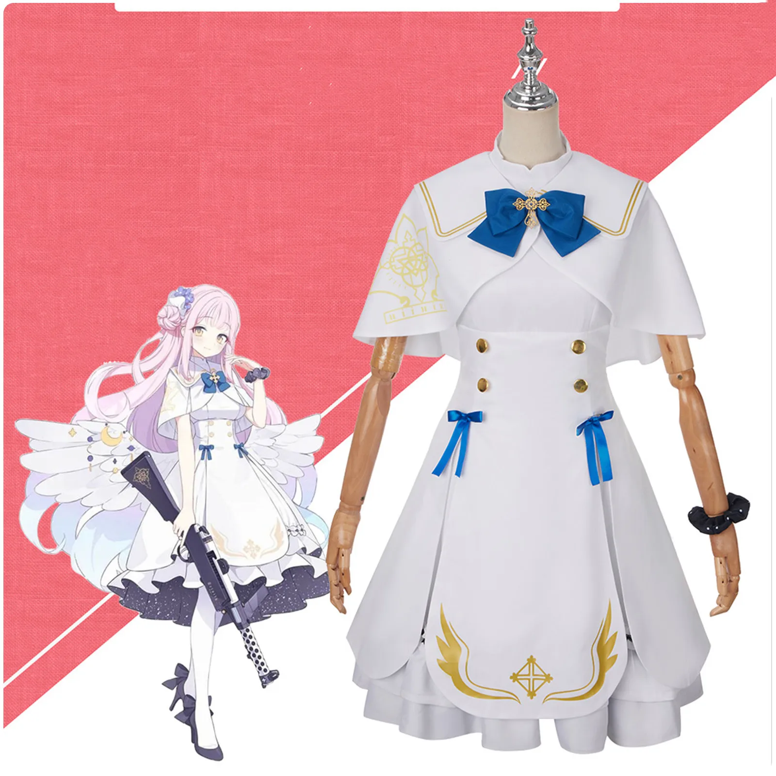 

Cos Blue Archive Misono Mika Cosplay Costume Dress Suit Female Game Outfit Wig Hallowen Carnival Play Role Clothes