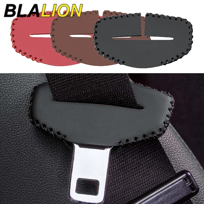BLALION 1/2PCS Capa Universal para Fivela de Cinto de Segurança de Carro, Proteção Antirrisco em Couro PU para Acessórios Automotivos