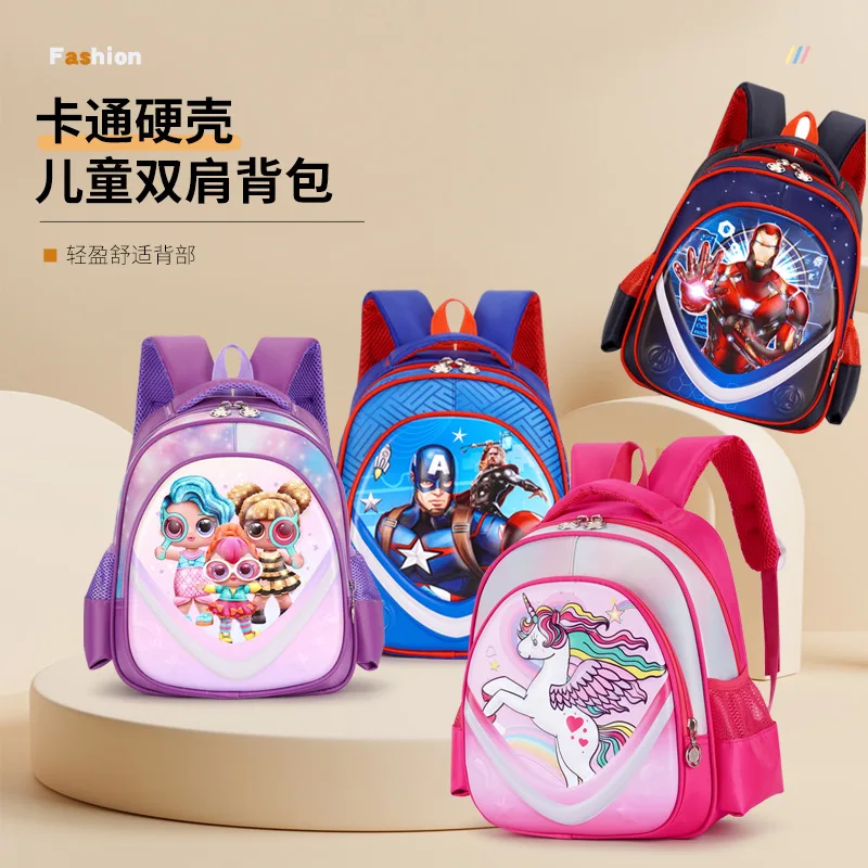 2023 Disney Frozen Kindergarten Bag For Boys Girls Age 2-8 Student Shoulder Orthopedic Backpack Spider Man Sofia Gifts Mochila