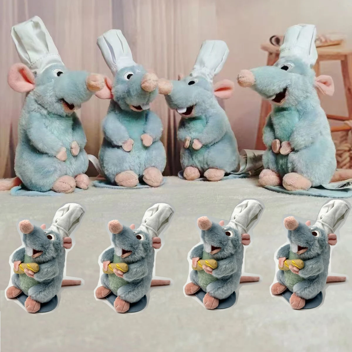 Anime Ratatouille Chef Remy Magnetische Knuffel Kamer Decora Pop Schouder Pluche Pop Decoratie Hoofdband Speelgoed Verjaardagscadeautjes