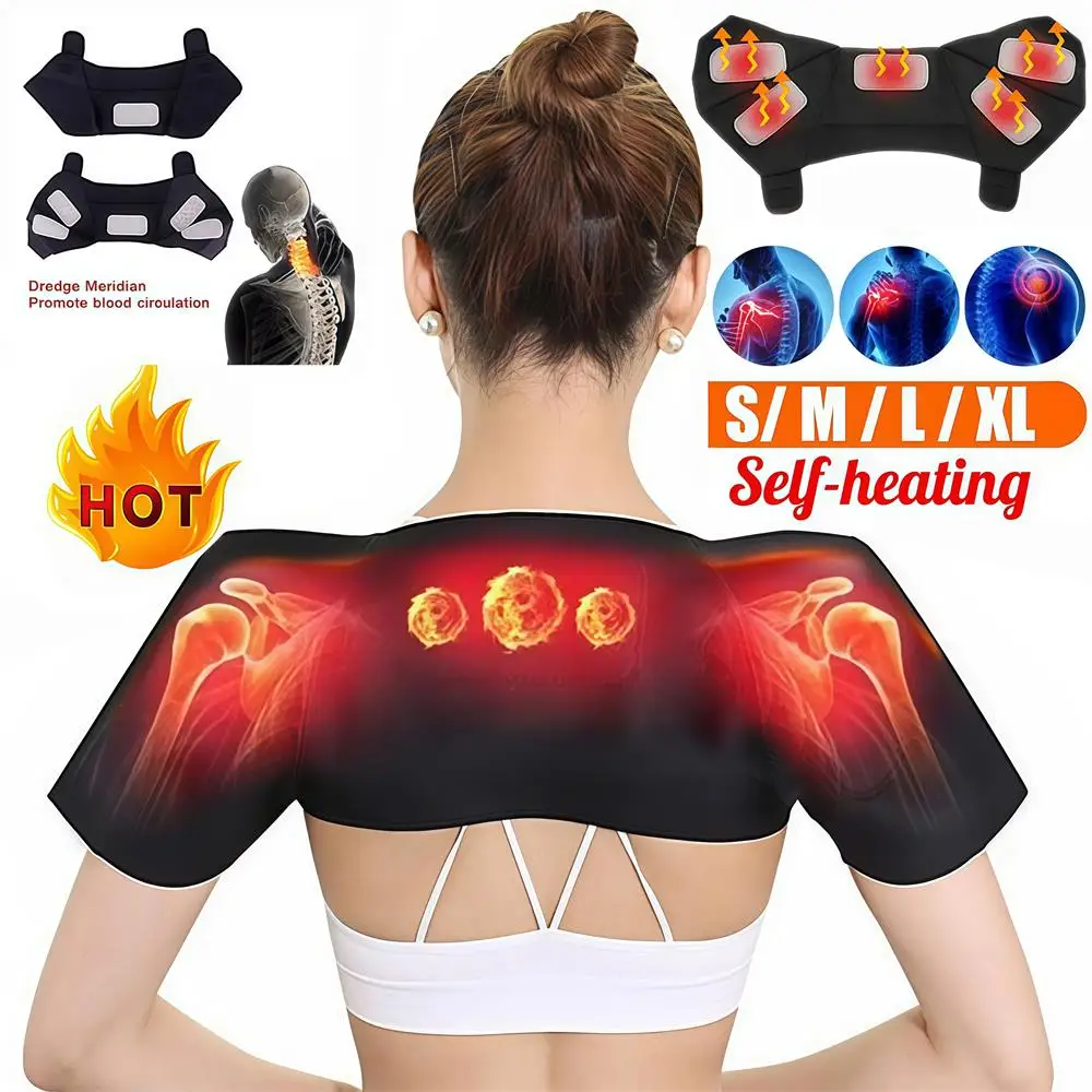 Tourmaline Self-heating Shoulder Back Heat Therapy Pad Shoulder Support Massager Body Muscle Pain Relief Health Care Unisex