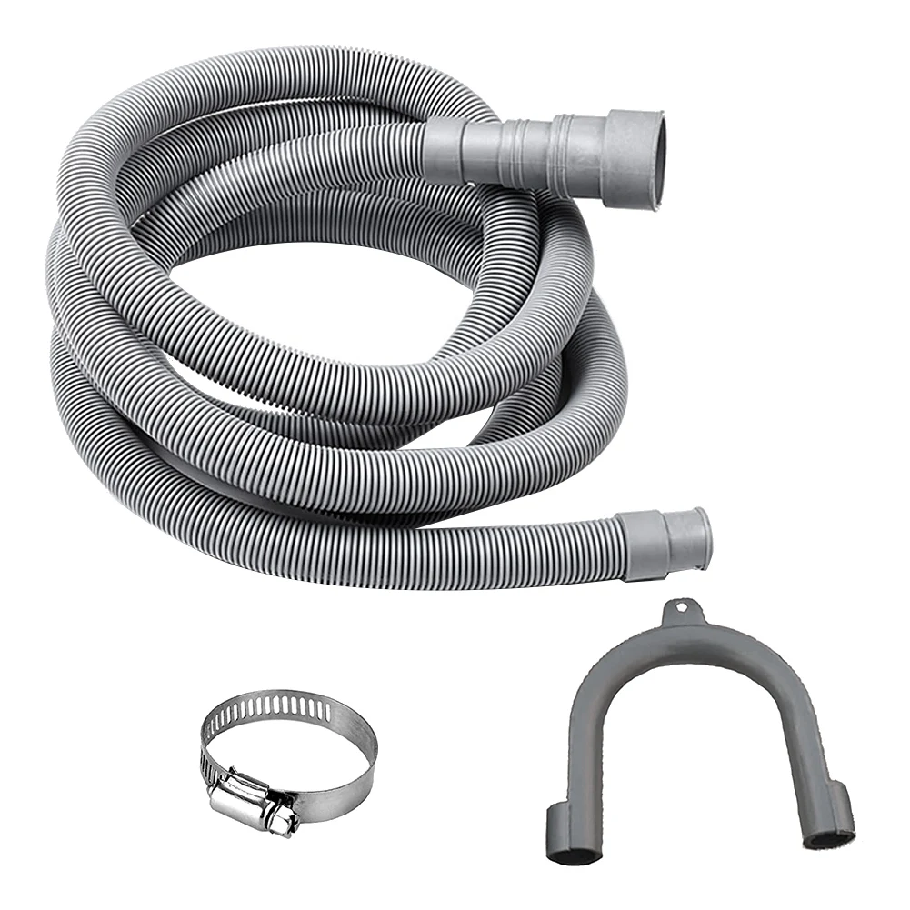 Set di estensioni del tubo di scarico tubo flessibile universale per lavatrice 13Ft, Include connettore del tubo flessibile della staffa e fascette stringitubo dei tubi di scarico