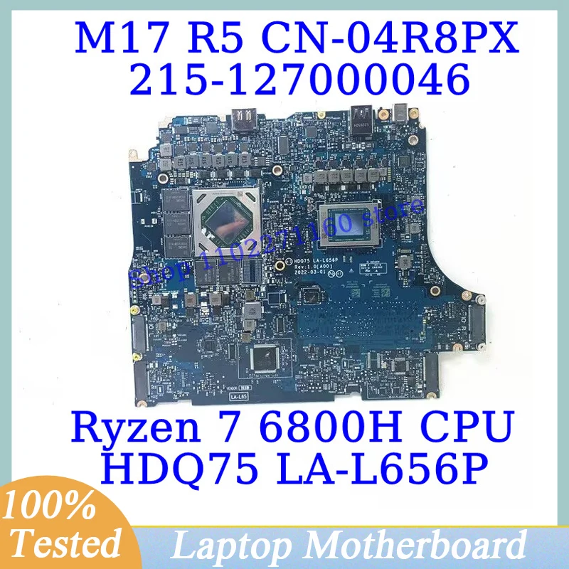 CN-04R8PX 04R8PX 4R8PX For DELL M17 R5 With Ryzen 7 6800H CPU LA-L656P Laptop Motherboard 215-127000046 100% Tested Working Well