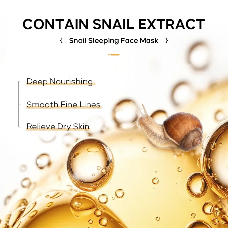 LAIKOU Sakura Seaweed Centella Snail Collagen Sleeping Mask Individual Packaging Nourishing Skin care Skin Barrier Face Mask