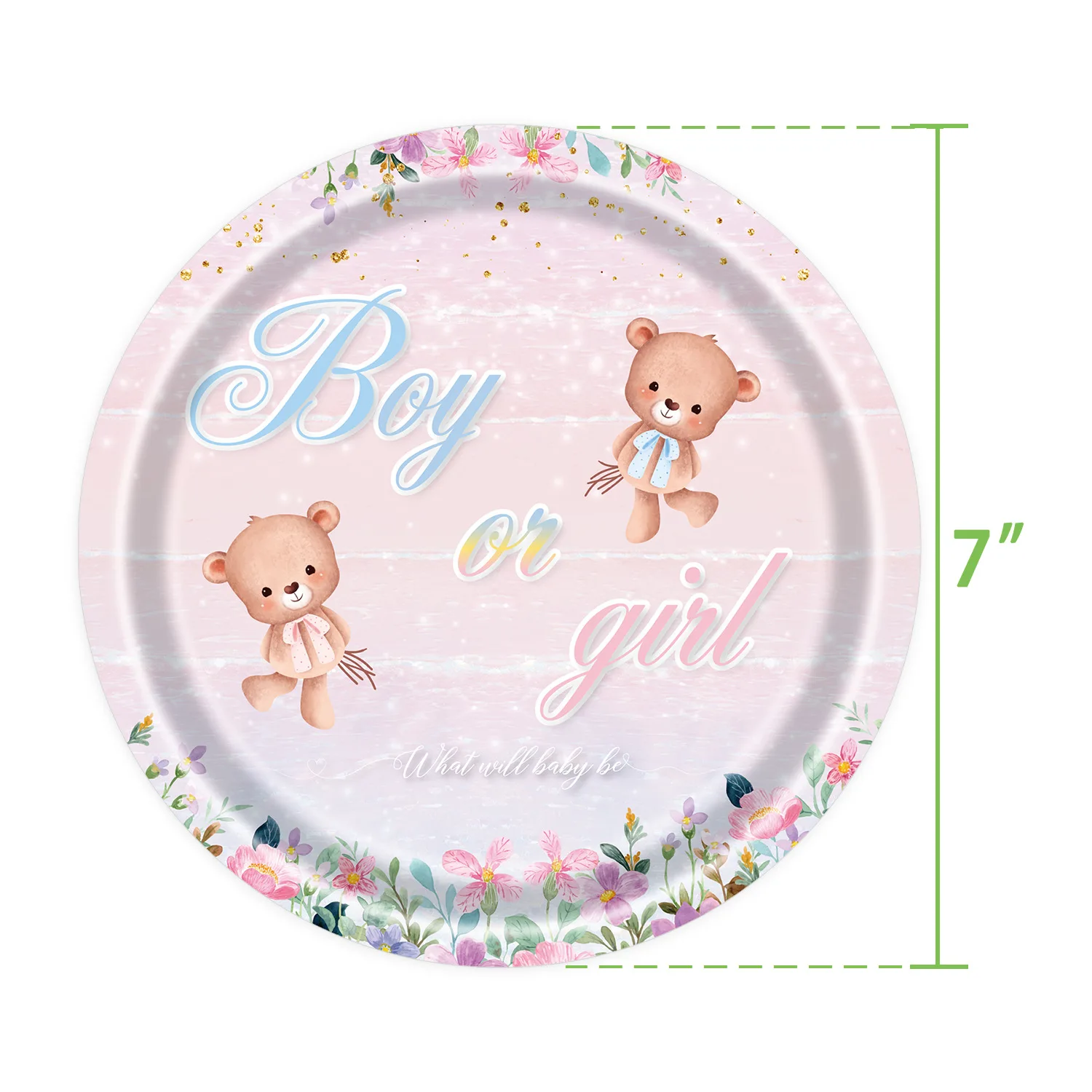 Disney Disposable Tableware Gender Reveals Little Bear Theme Party Set