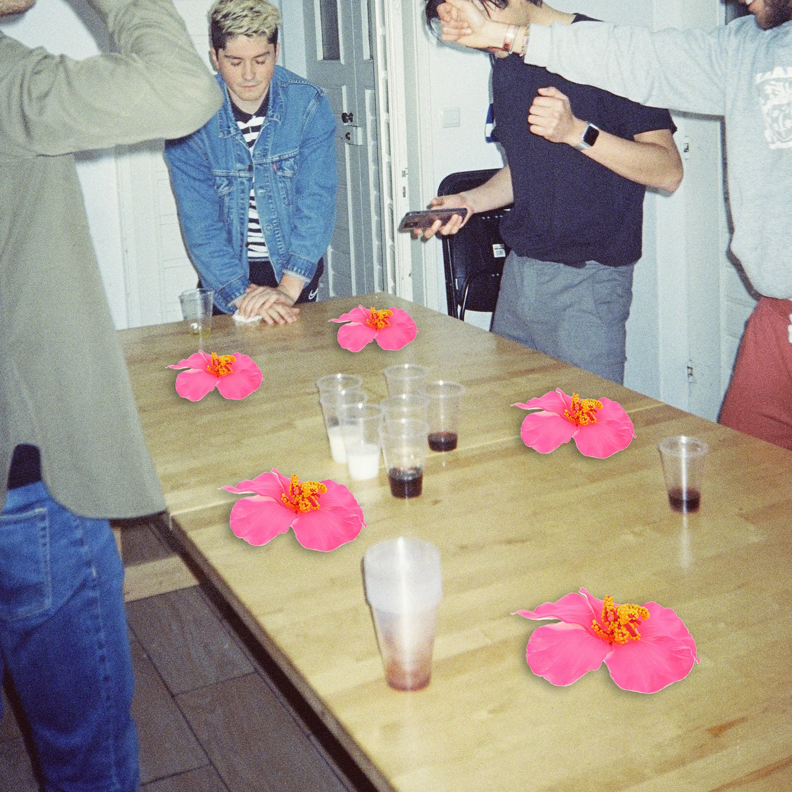 

10Pcs Artificial Hibiscus Flower Decorative Faux Pink Blooms for Hotel Office Cafe Bar Interior Design Summer Floral Arrangement