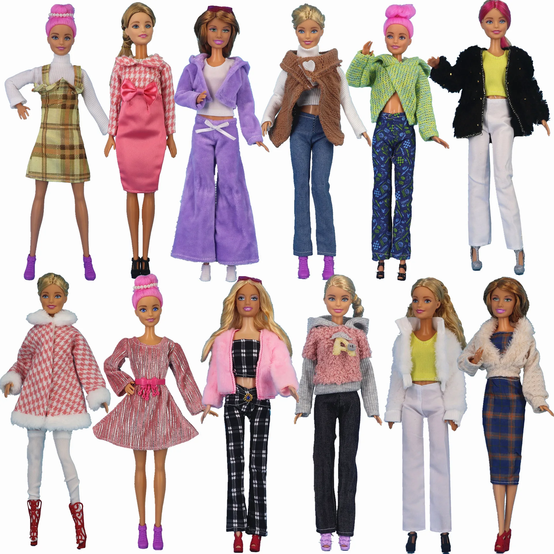 

Original Design Fashion Personality Top + Trousers Set For 1/6 FR Babi Supermodel Doll Daily Dress Up Clothes Accessories