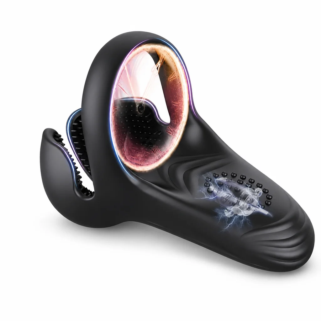 Wireless Vibrating Cock Ring Male Remote Control Penis Ring Ejaculation Delay Testicle Stimulator Adult Sex Toy for Men Couple