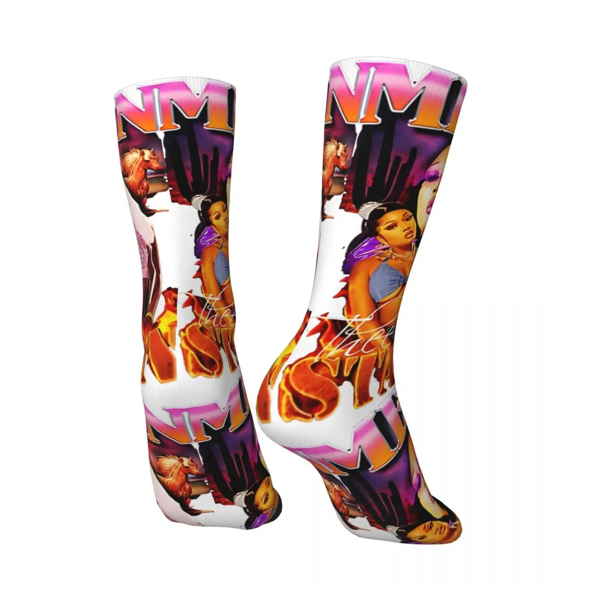 Megan Thee Stallion Men's Socks Retro Harajuku Megan Thee Stallion Street Style Novelty Casual Crew Sock