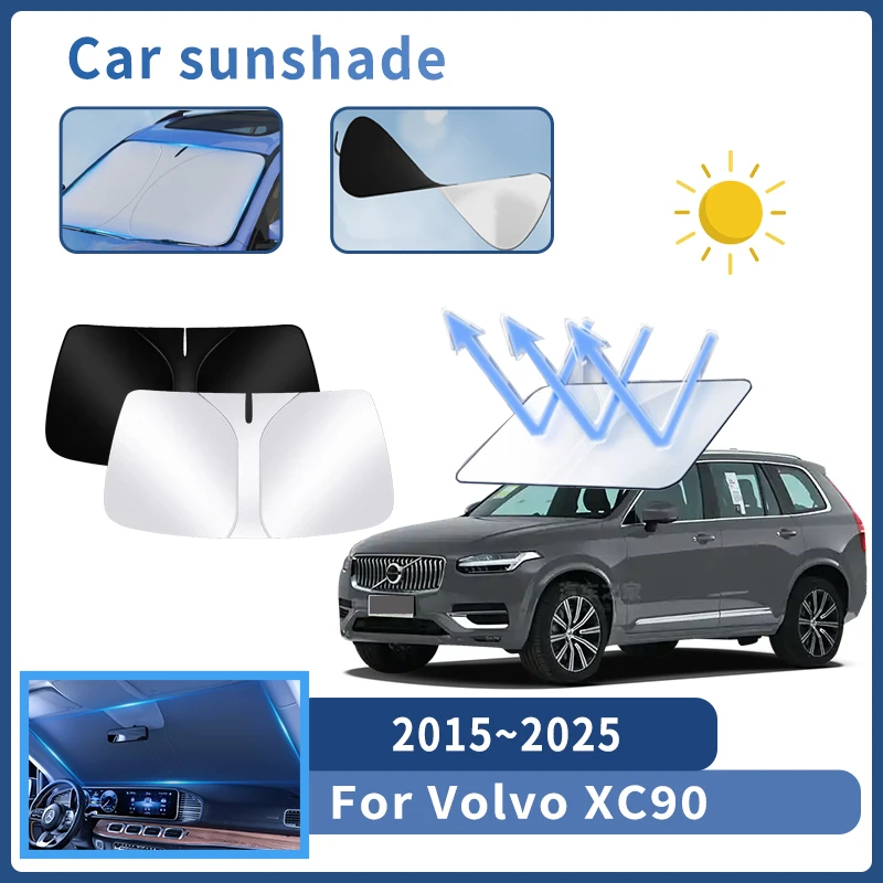 

Auto Parts For Volvo XC90 2015~2025 2016 2017 Sunshade Windshield Sun Protection Heat Cover Summer Car Interior Accessories Tool