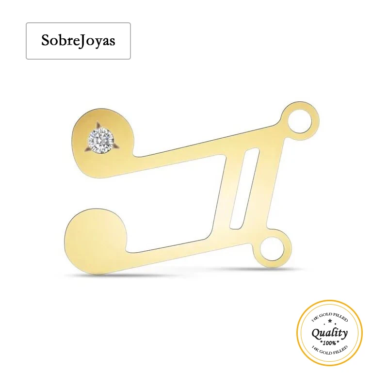 

Musical Mote Charm 14K Gold Filled Musical Pendant For Bracelet Necklace Earring DIY Jewelry Tarnish Resistant Jewelry Findings