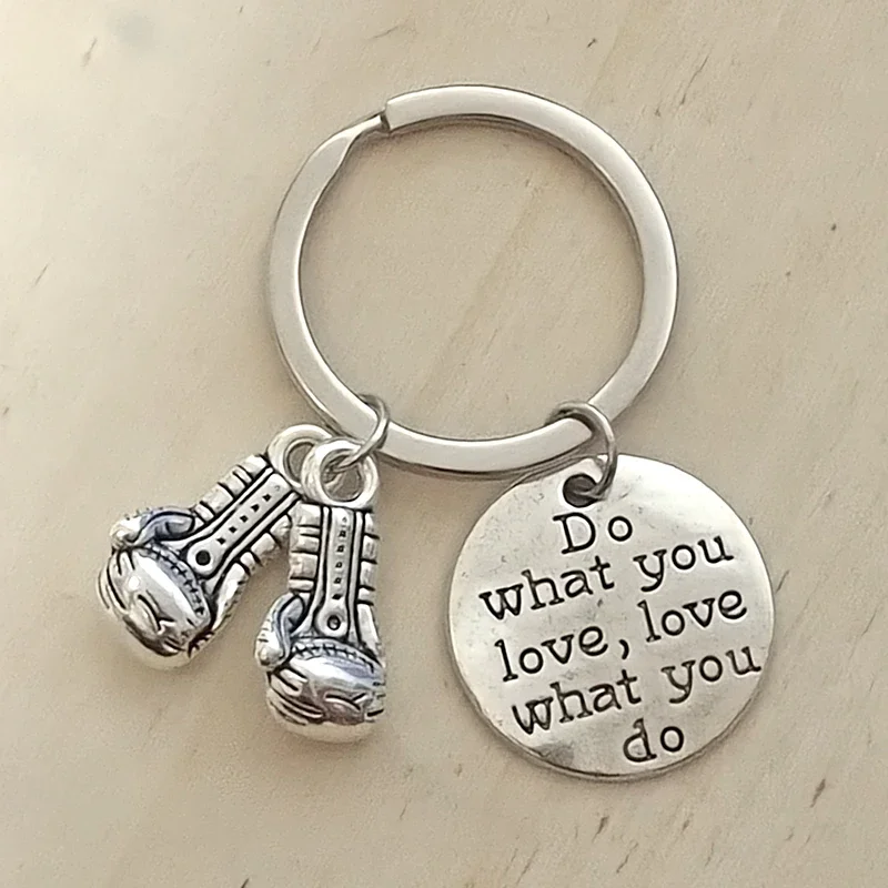 سلسلة مفاتيح قفاز الملاكمة تصميم جديد، افعل ما تحب، أفضل هدية لسلسلة مفاتيح السيارة وحقيبة المفاتيح المعلقة #3