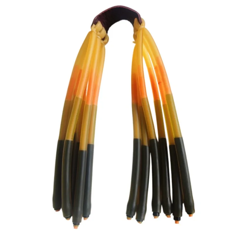 10 Strand Tubular Slingshot Rubber Bands Multi-Tube Natural Latex Elastic Set Wear Resistant Spare Parts for Outdoor Slingshot