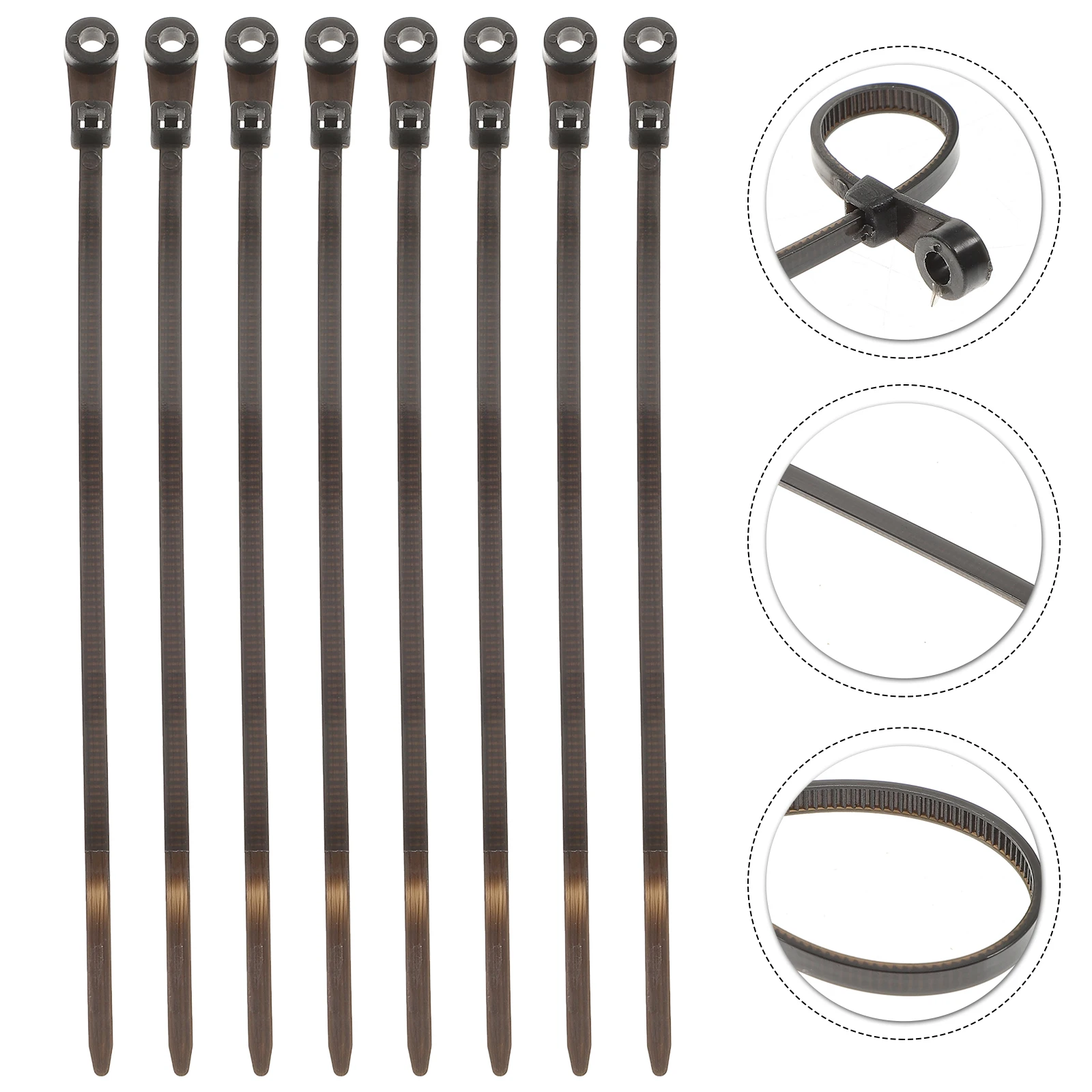 

100pcs Self-locking Zip Ties High-grade Nylon Durable Smooth Burrs-Free Strong Pulling Force Indoor Outdoor Use for Binding