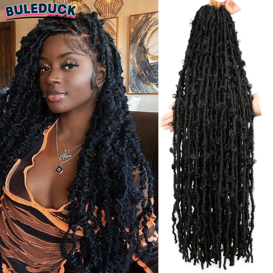 

18 24 36 Inch Butterfly Locs Crochet Hair Pre looped Locs Butterfly Soft Faux Locs Crochet Braids Dreadlocks Hair Extensions