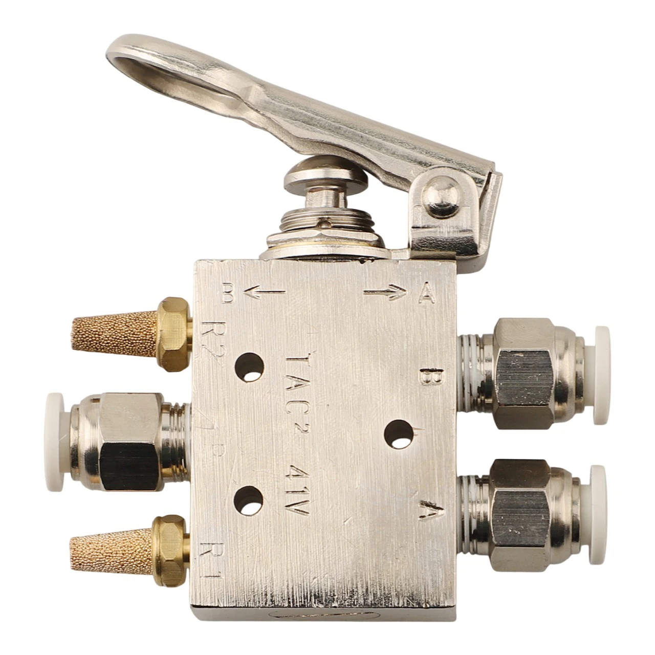 Pneumatic Switching Valve TAC2 41P+34T Mechanical 2 Position 5 Way Valve with 6mm Connector for Air Automation