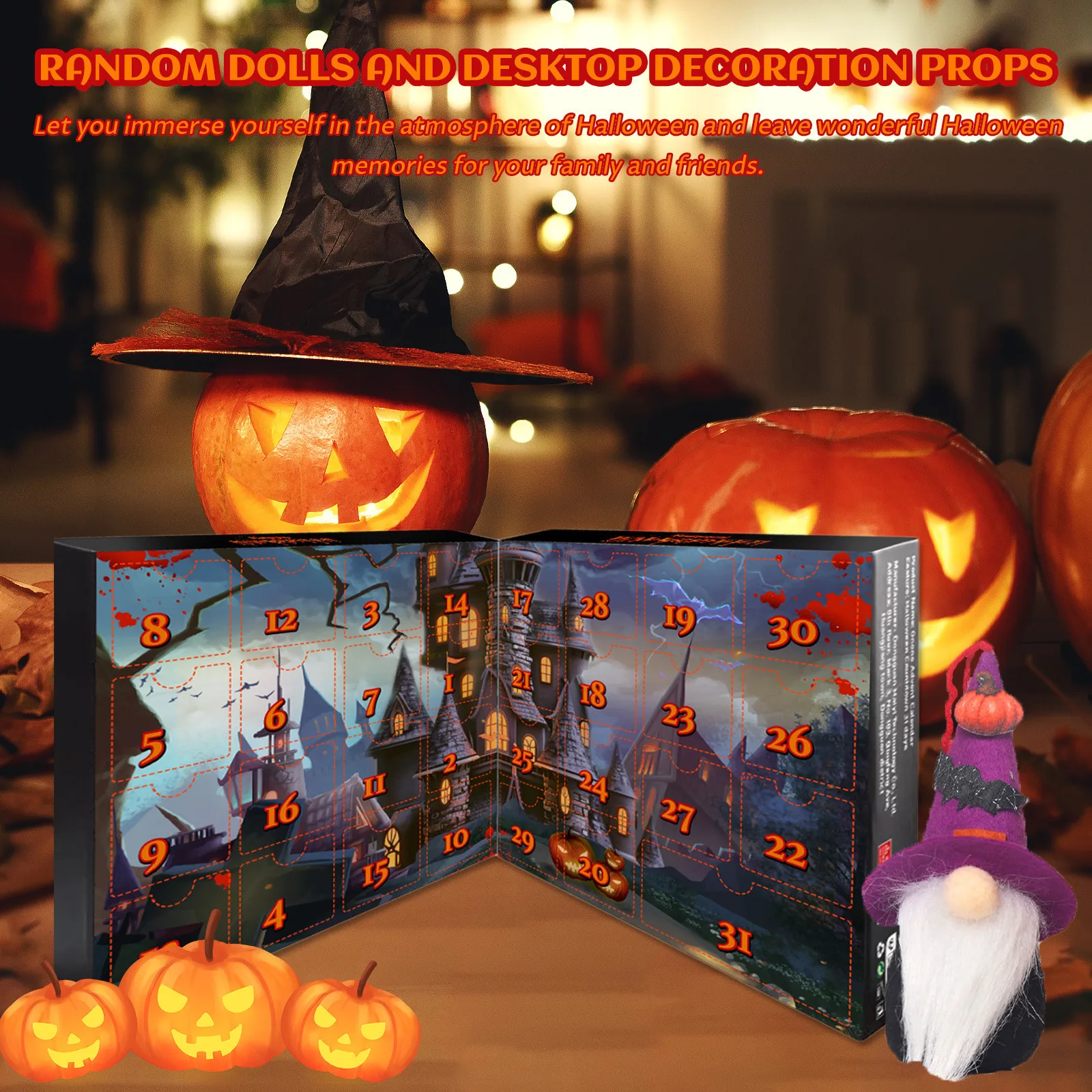 

2024 Halloween Advent Calendar Mini Cartoon Halloween Countdown Calendar Halloween Gnome Countdown Advent Calendar Dropshipping