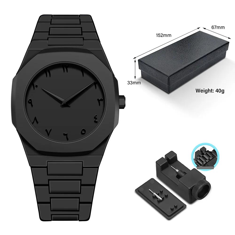 Hot DIY Plastic Strap Waterproof Quartz Men\'s Watch Style Fashion Brand Lightweight Black Large Dial Sports Watch Clock for Men