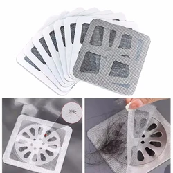 Disposable Hair Drain Catcher Floor Drains Sticker Mesh Anti Blocking Filter Shower Cover Kitchen Bathroom Sink Strainer Stoppe