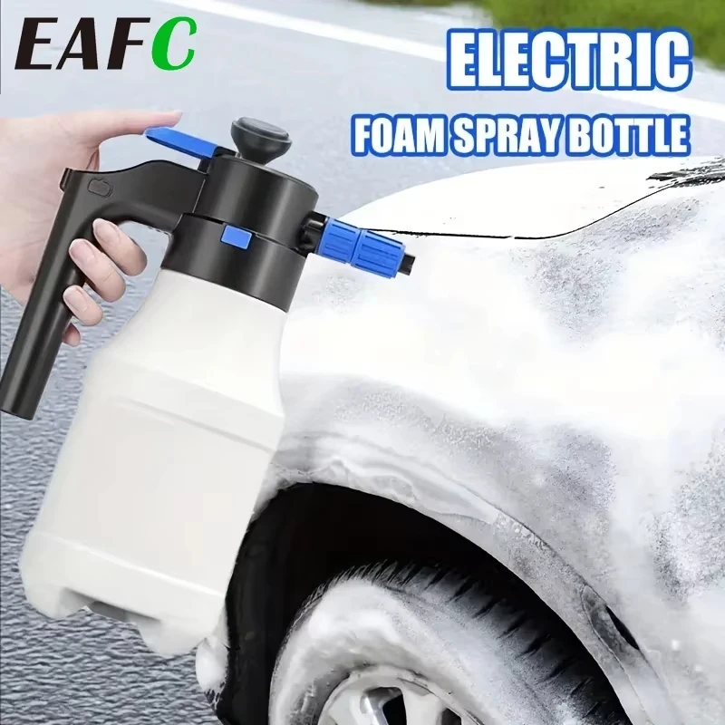EAFC – pulvérisateur de mousse électrique 1,5 l, lavage de voiture, maison, jardin, détails propres, canon à mousse de neige, eau haute pression