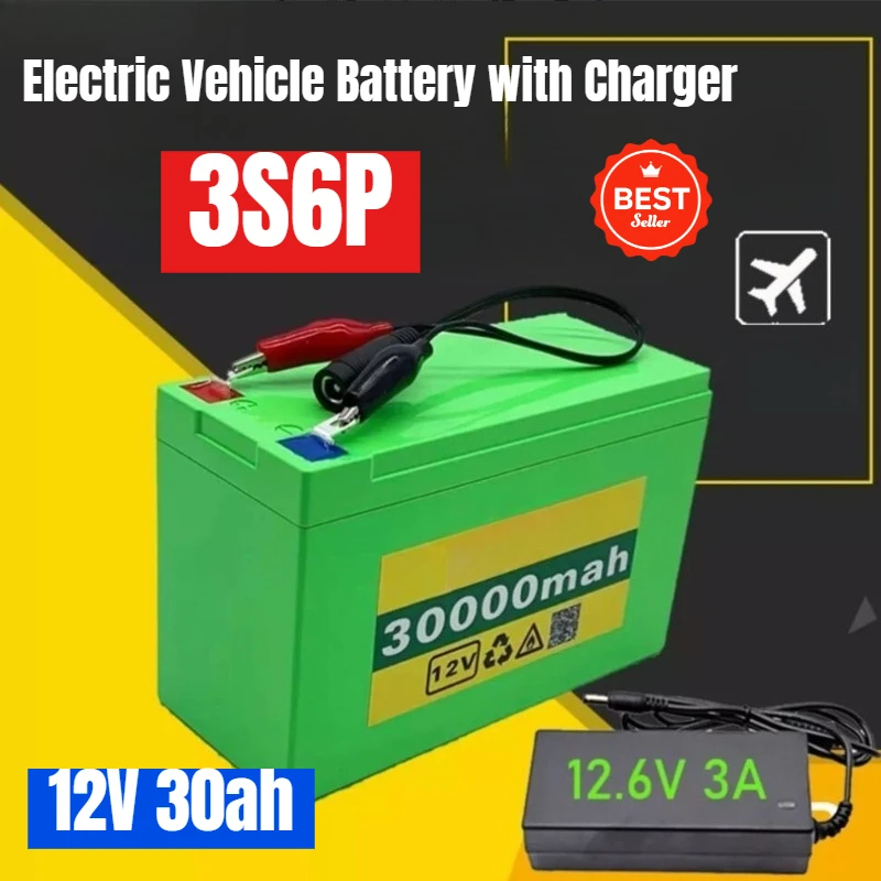 

3S6P 12V 30ah with Built-in High Current Lithium Battery Electric Vehicle Battery with Charger