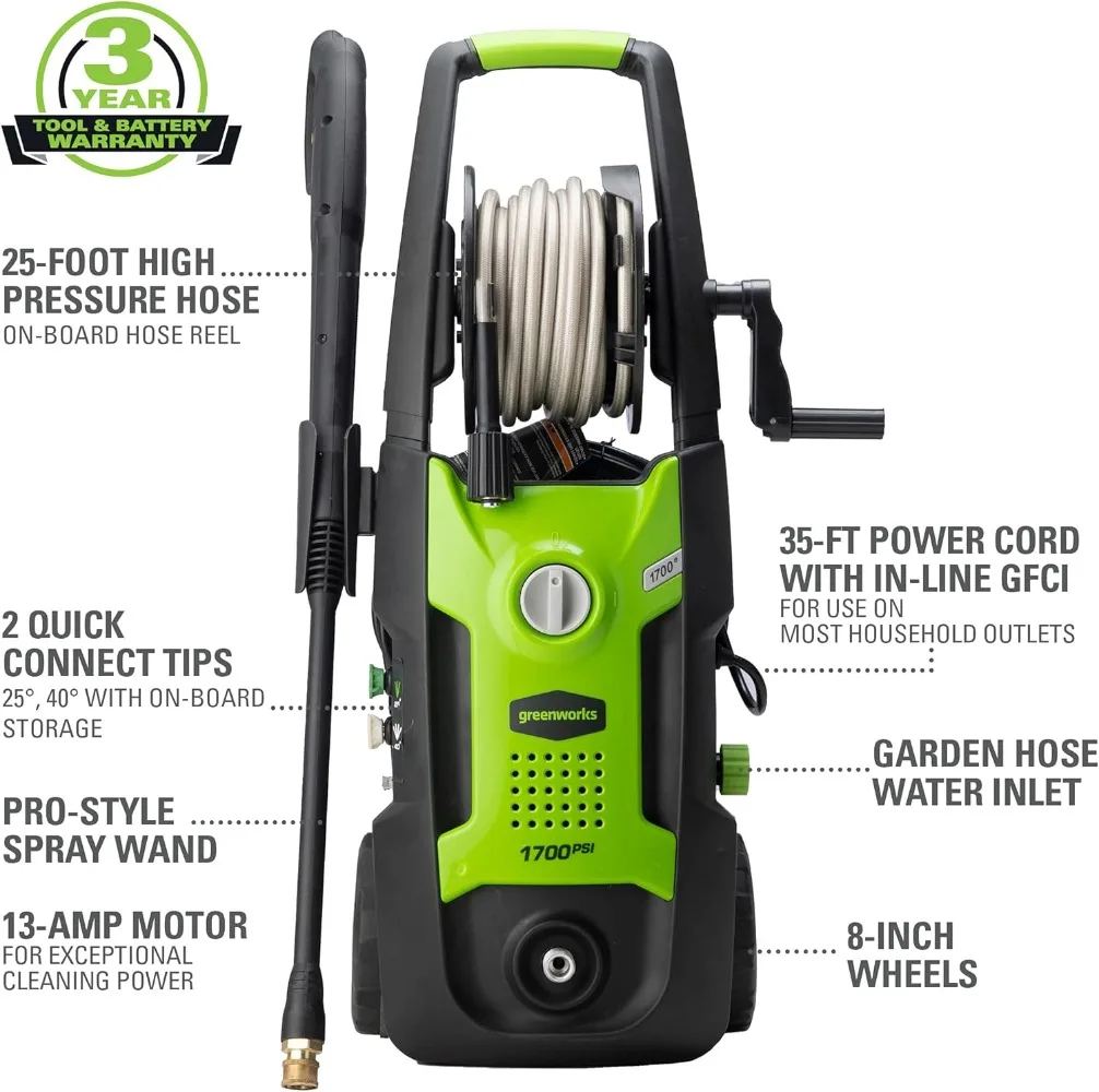 1700 PSI 1.2 GPM Pressure Washer (Upright Hand-Carry) PWMA Certified