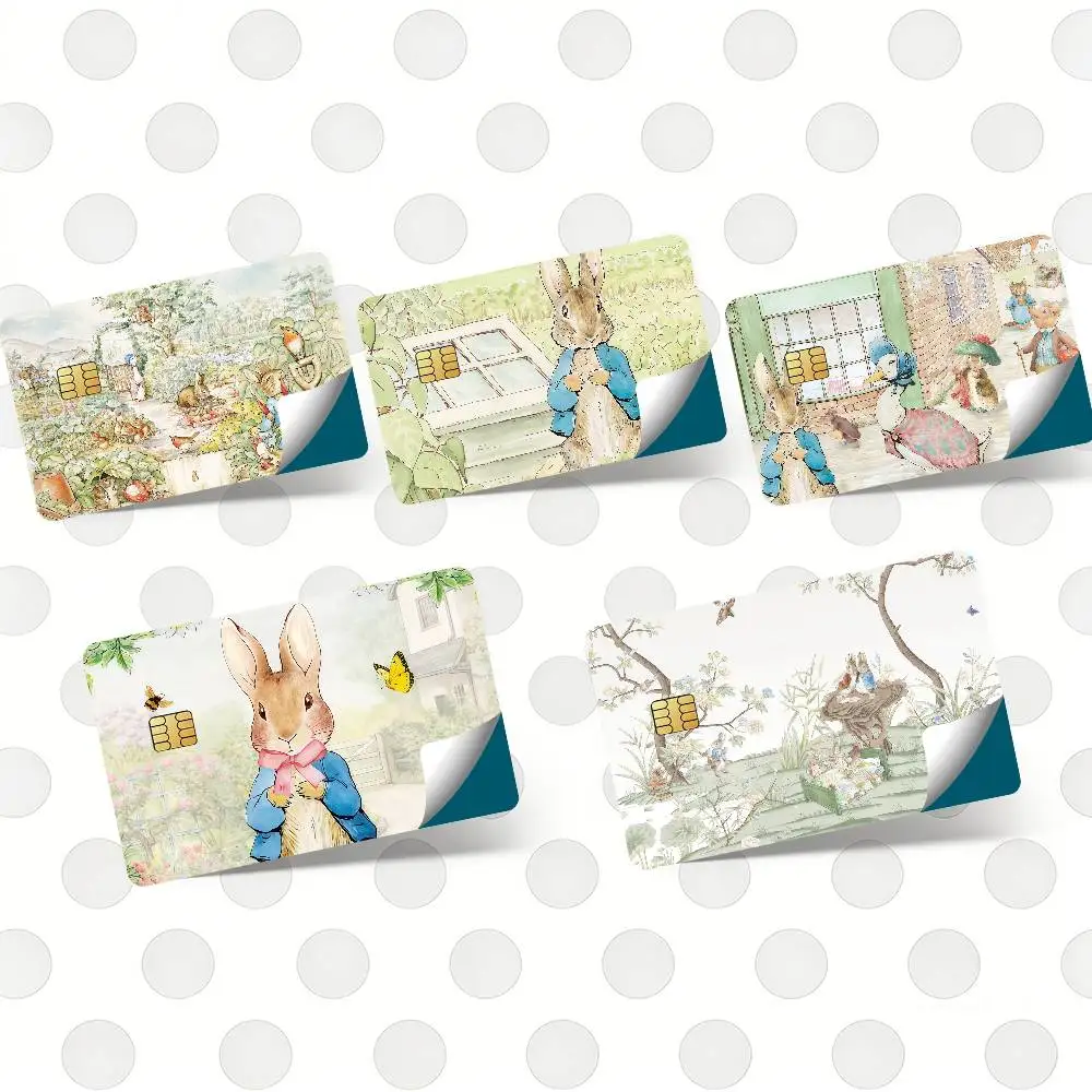 P-Peter R-Rabbit creative Bank card Sticker Covers Chip Cards Credit Card Skins Scratch protection