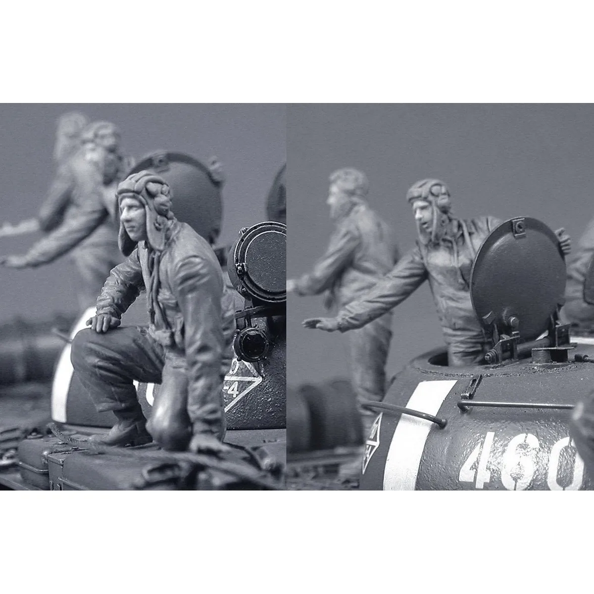 

1/35 Resin unpainted model kit, military theme, WWII Soviet tank crew (2 people) unassembled and unpainted GK