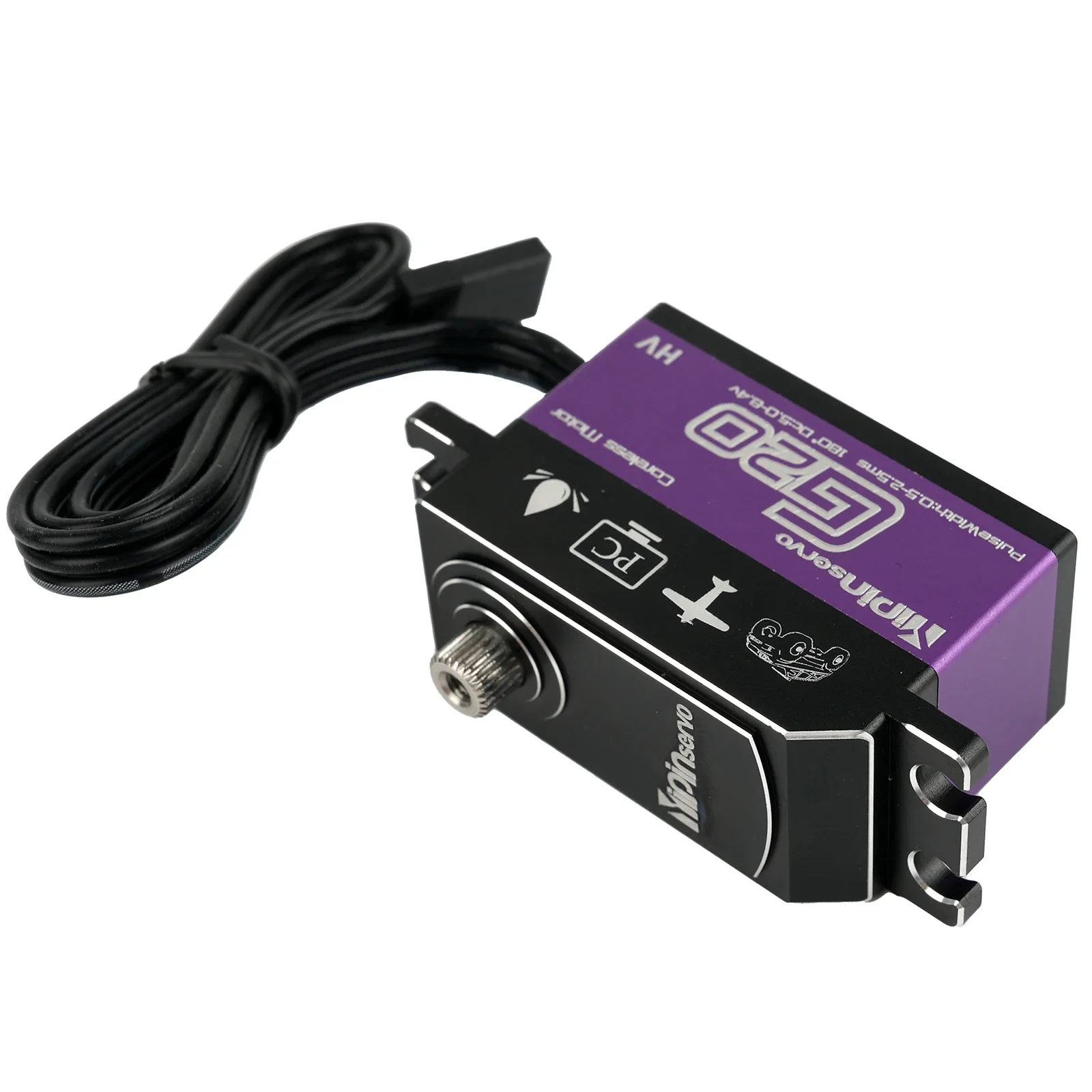 YP3320CLS Motore coreless con ingranaggio in acciaio a coppia elevata servo digitale da 20 kg 180/270/360 °   Corpo corto per robot per auto RC fai da te