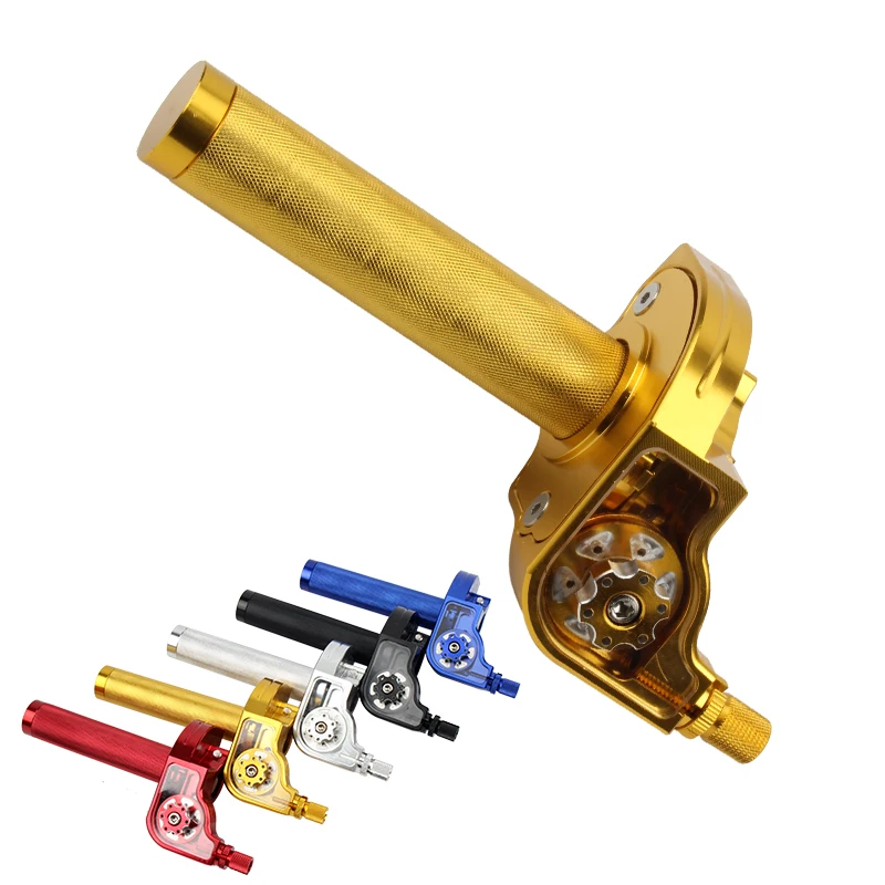 

Motorcycle 22mm Universal M10*1.5 CNC Aluminum Accelerator Throttle Twist Grips Handlebars Cable For Moped Scooter ATV Quad Bike