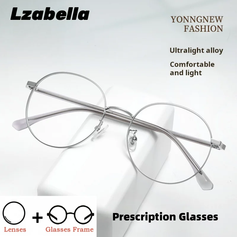

Prescription Glasses Men Women Custom Anti Blue Progressive Eyewear Titanium Myopia Optical Frame Eyeglasses With Diopter G9016