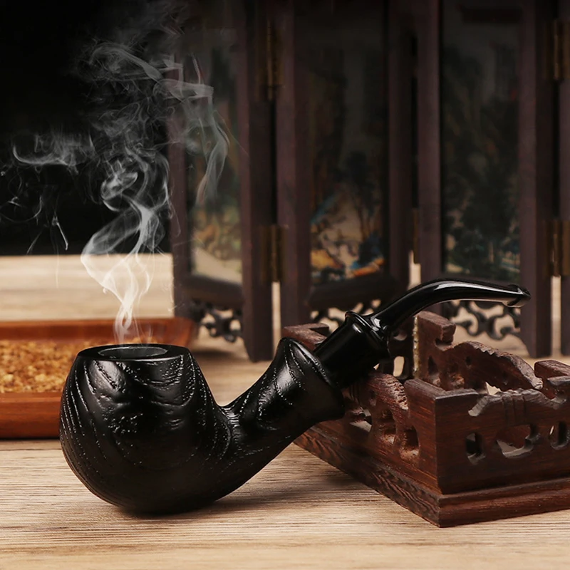 

Курительная трубка из массива дерева, винтажная, мужская, прямая, с фильтром 9 мм, ручной работы, из натурального дерева, мини-трубка для курения табака