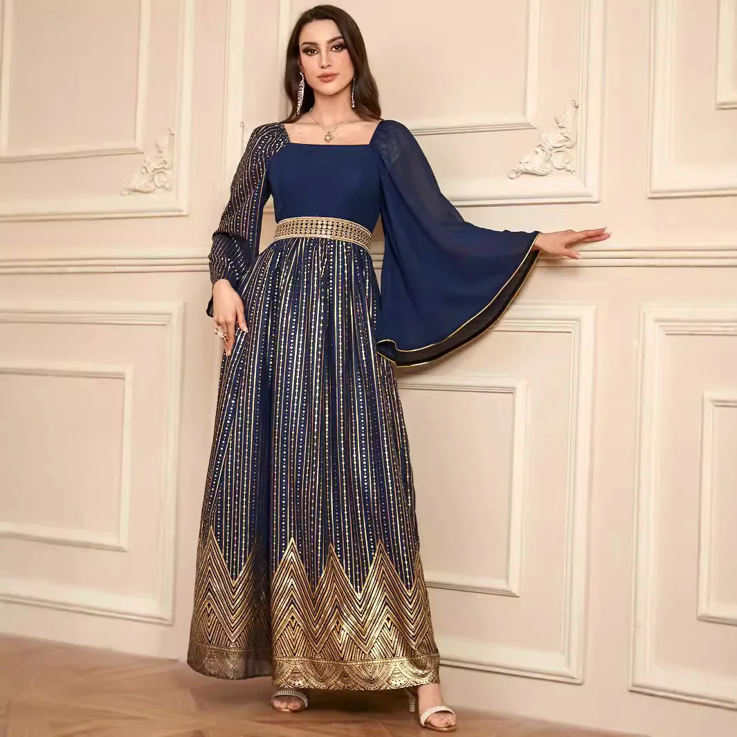 Abayas pour femmes dubaï luxe 2025 Robe de mode musulmane africaine Caftan Marocain robes de soirée Boubou Robe Djellaba Femme
