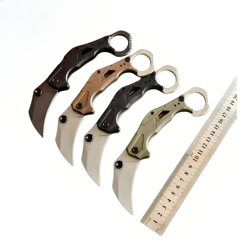 

Folding Pocket Outdoor Camping Hiking Fishing Survival Claw Knife 8Cr13Mov Blade Portable Utility Fruit Knives EDC Tools
