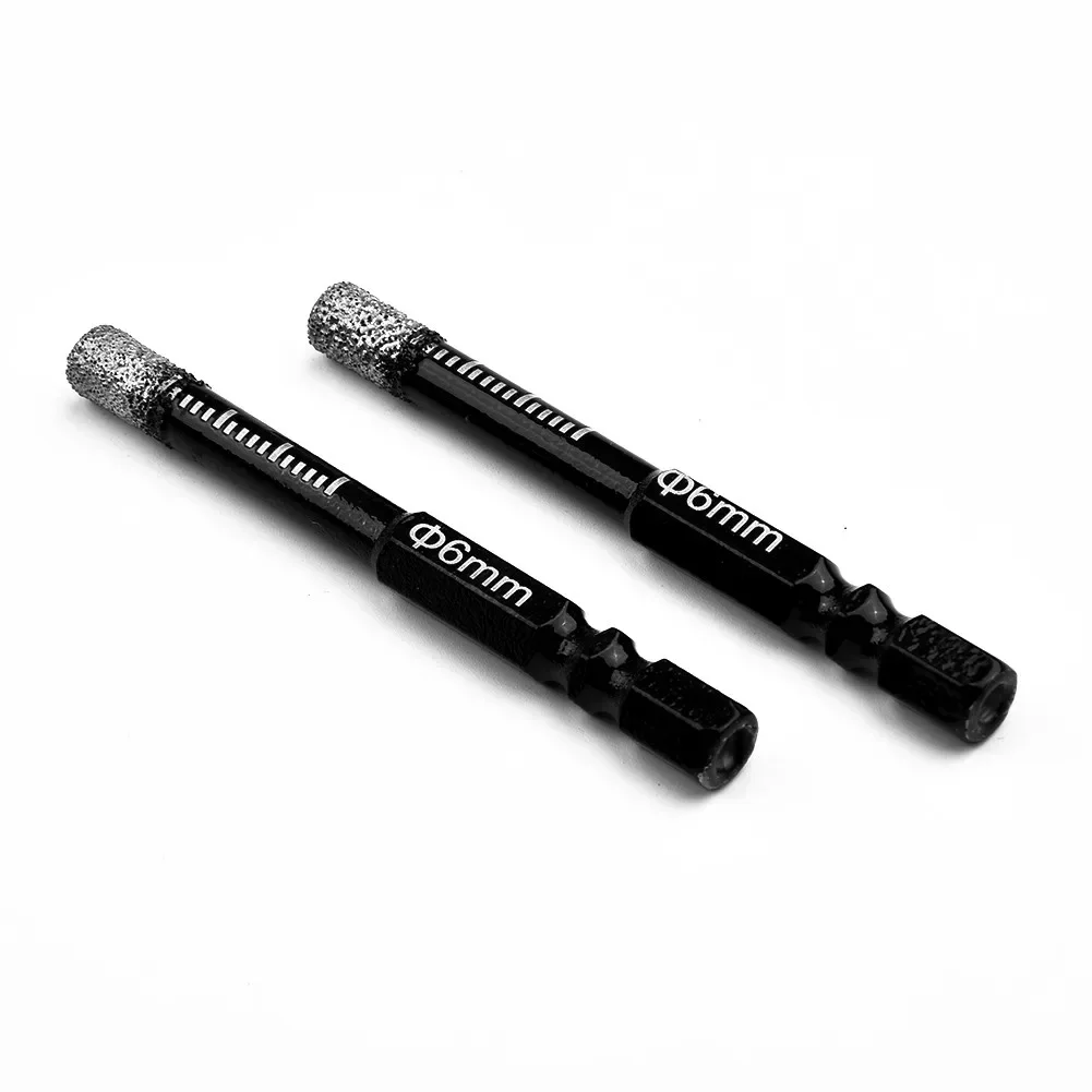 

Алмазное сухое алмазное сухое сверло, долговечный аксессуар для сверления, новый многоцелевой 6 мм, вакуумный шестигранный хвостовик для плитки