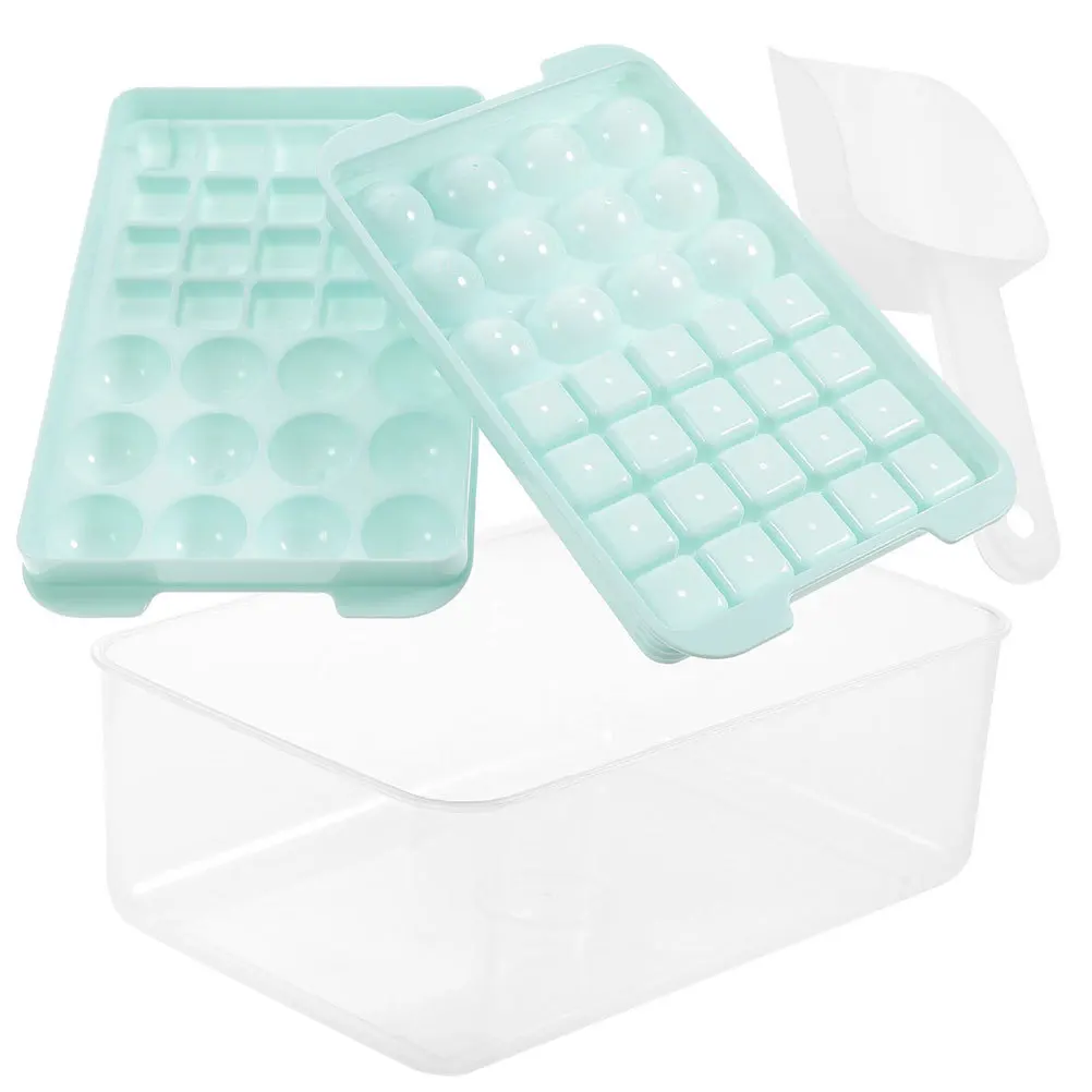 

1 set 1 Set Balls Maker Round Ice Cube Tray Quick Demould Large Capacity Freezer Mold For Home Portable Ice Making Tool Kitchen