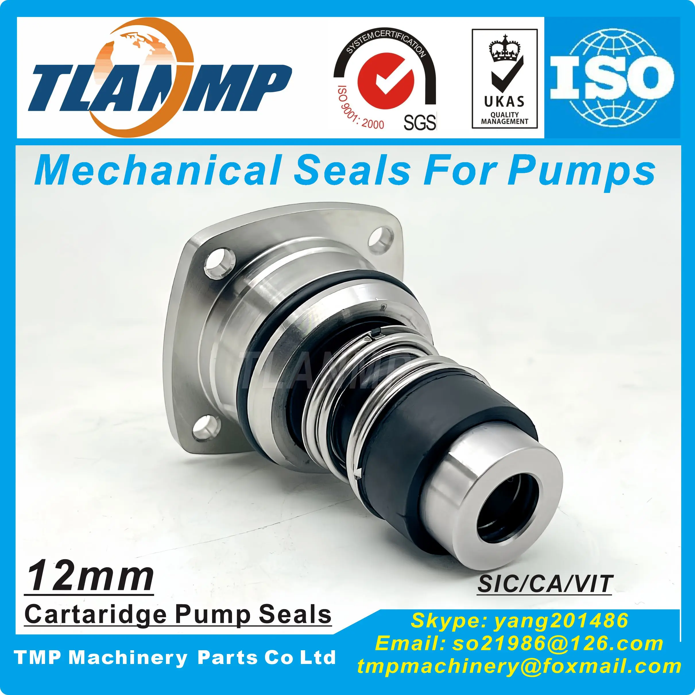 S2-12  Cartridge Mechanical Seals (Shaft:12mm) Used For EBA-RA EVMS 1/3/5 Pumps