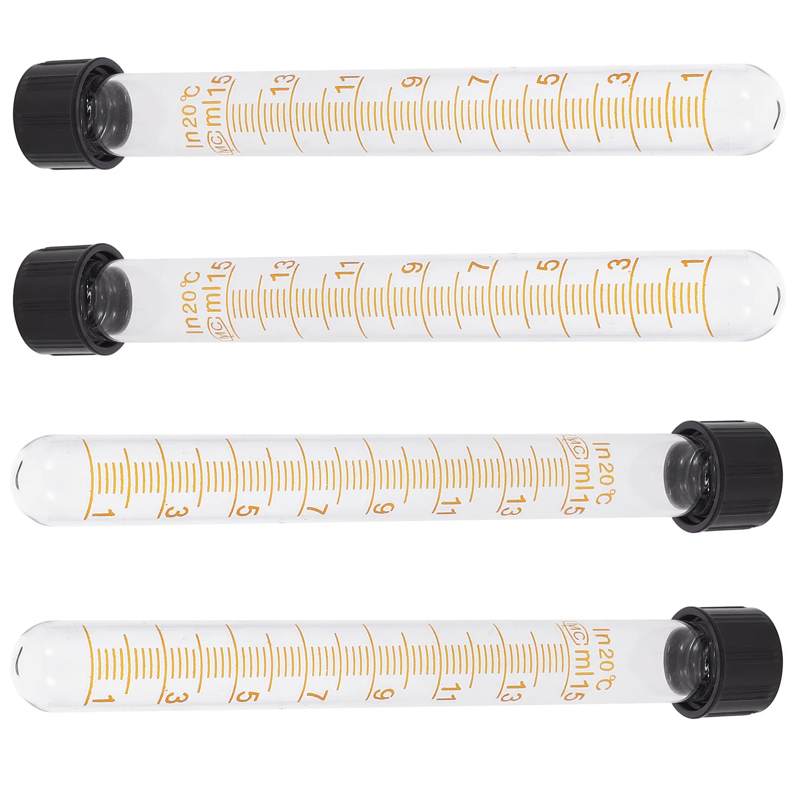 

4 шт. прозрачные стеклянные пробирки с центрифужной трубкой, градуированные, для научных экспериментов, термостойкие, устойчивые к коррозии.