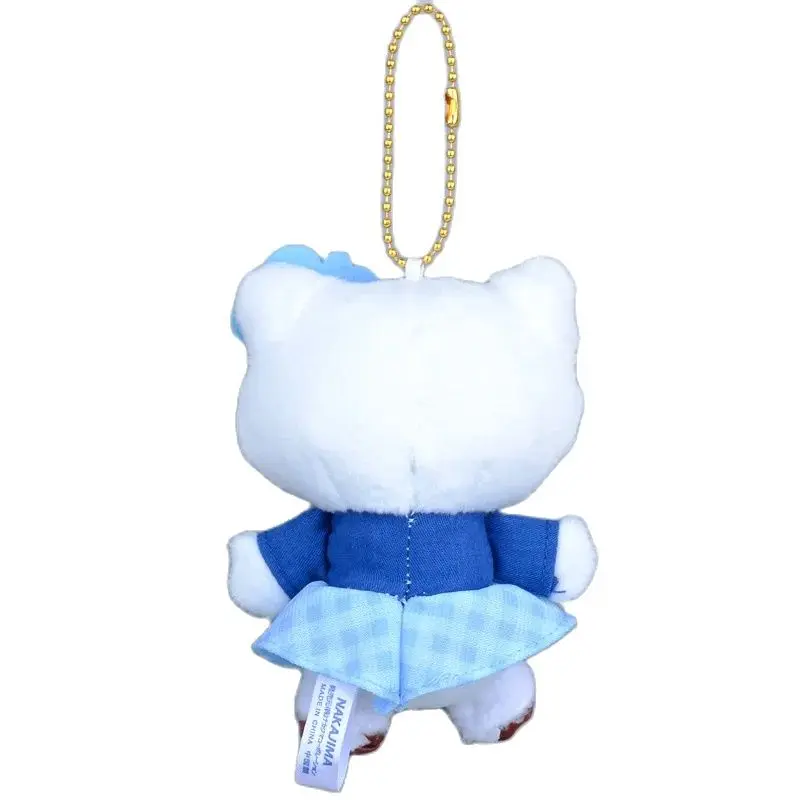 Simpatico uniforme scolastica giapponese Sanrio carbone cenere gatto peluche bambola ciondolo portachiavi ciondolo ragazza cuore regalo regalo di compleanno