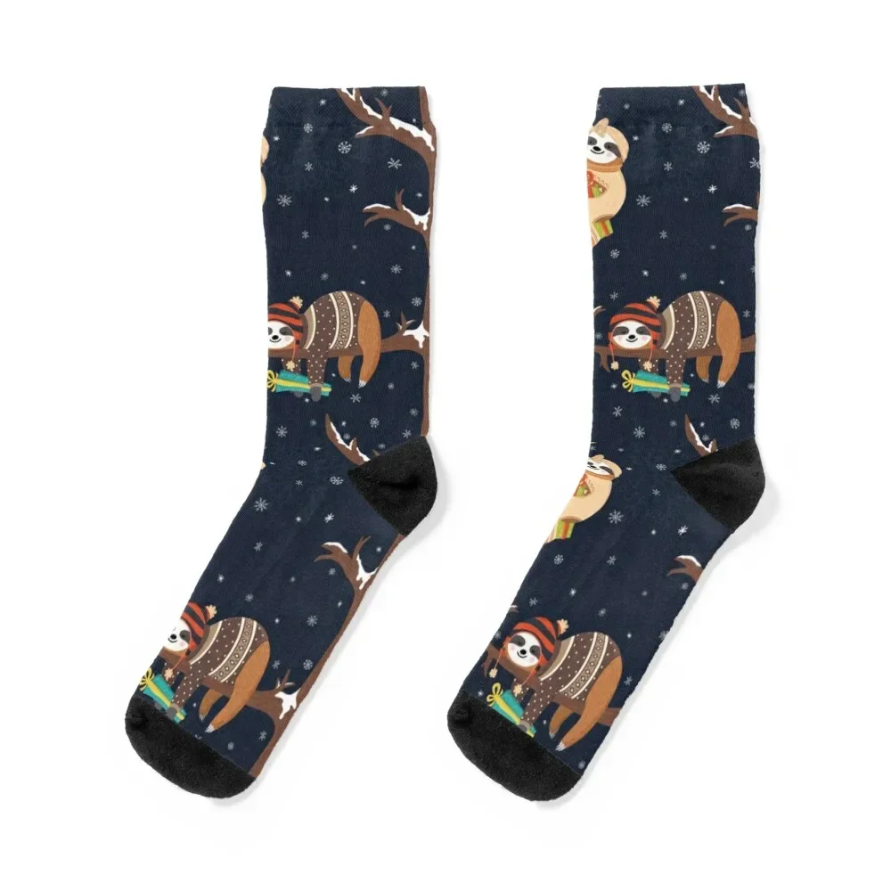 

sloth christmas Socks Soccer anime winter Novelties Men's Socks Women's Hiking boots Christmas essential Ladies Socks Men's