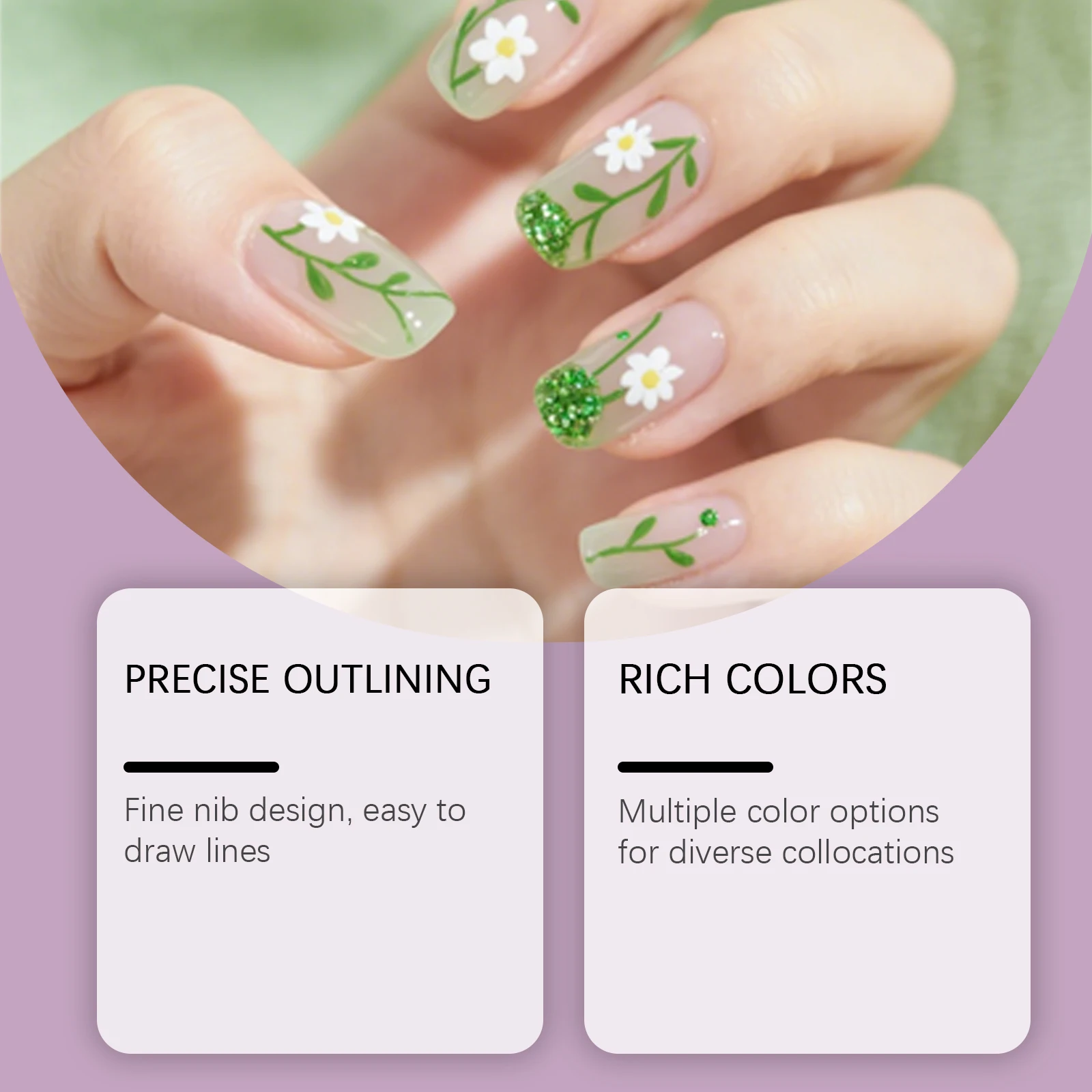 ชุดปากกาตกแต่งเล็บ 10 ชิ้น สำหรับมือใหม่ ใช้งานง่าย สร้างสรรค์ ตกแต่งเล็บได้อย่างง่ายดาย สำหรับสาวๆ สวยงาม สีสันสดใส ชุดปากกาทำเล็บ DIY