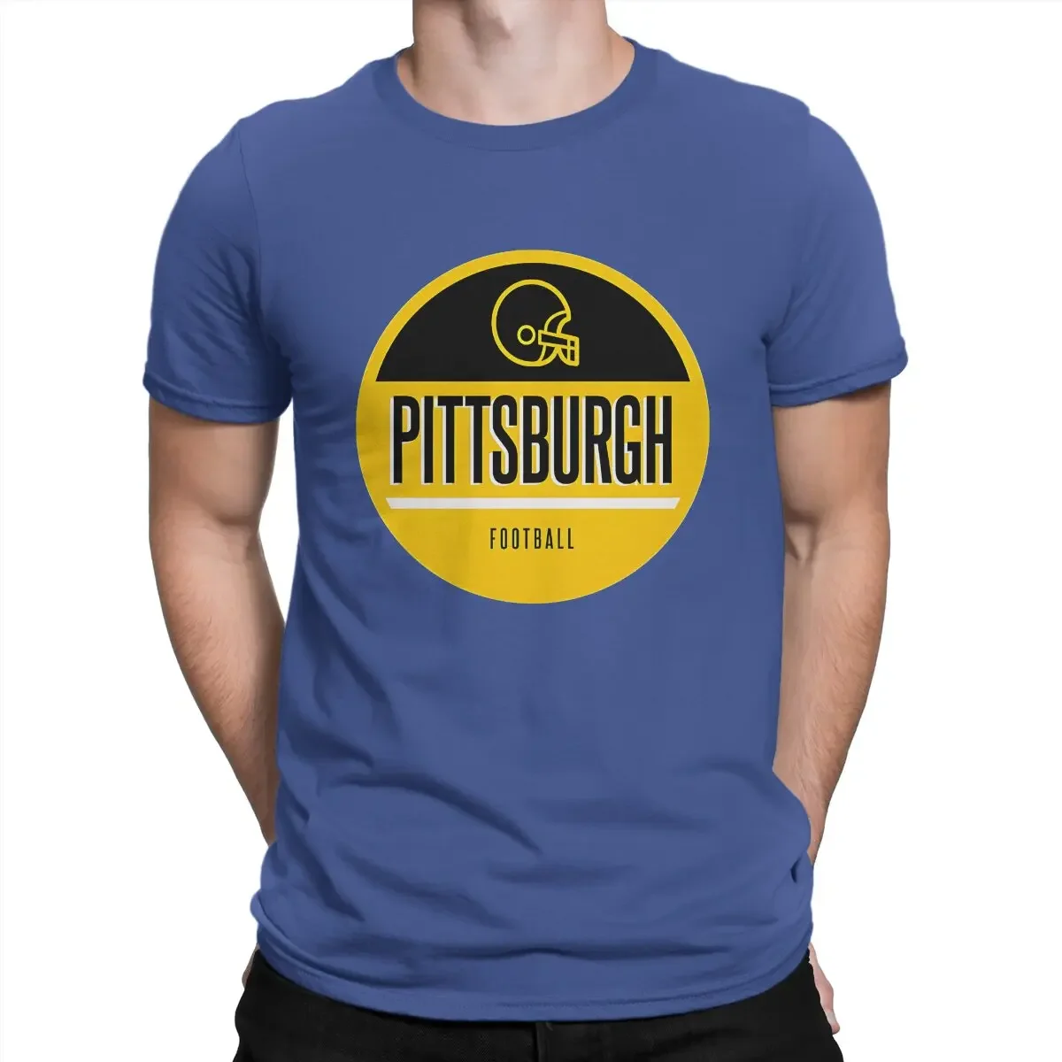 City Men's TShirt Pittsburgh Distinctive TShirt Graphic Streetwear Hipster Short Sleeve Cotton New Arrival Round Collar