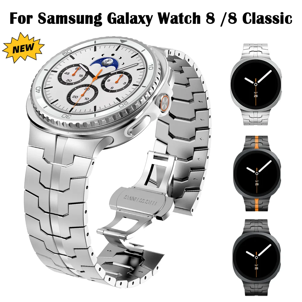 

Металлический ремешок для Samsung Galaxy Watch 8 Classic 46 мм, браслет из нержавеющей стали, браслет для Galaxy Watch 8, 40 мм, 44 мм, ремешок Correa