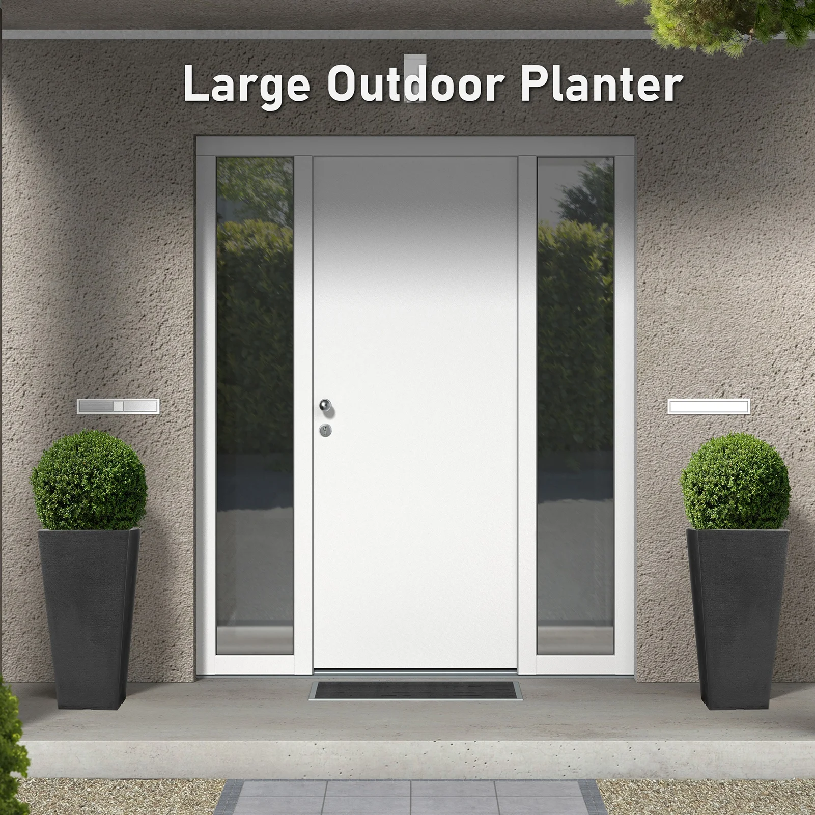 

Plastic Plant Pots, Heavy Duty Large Flower Planters with Saucers, UV Resistant Outdoor Garden Containers for Trees, Vegetables,