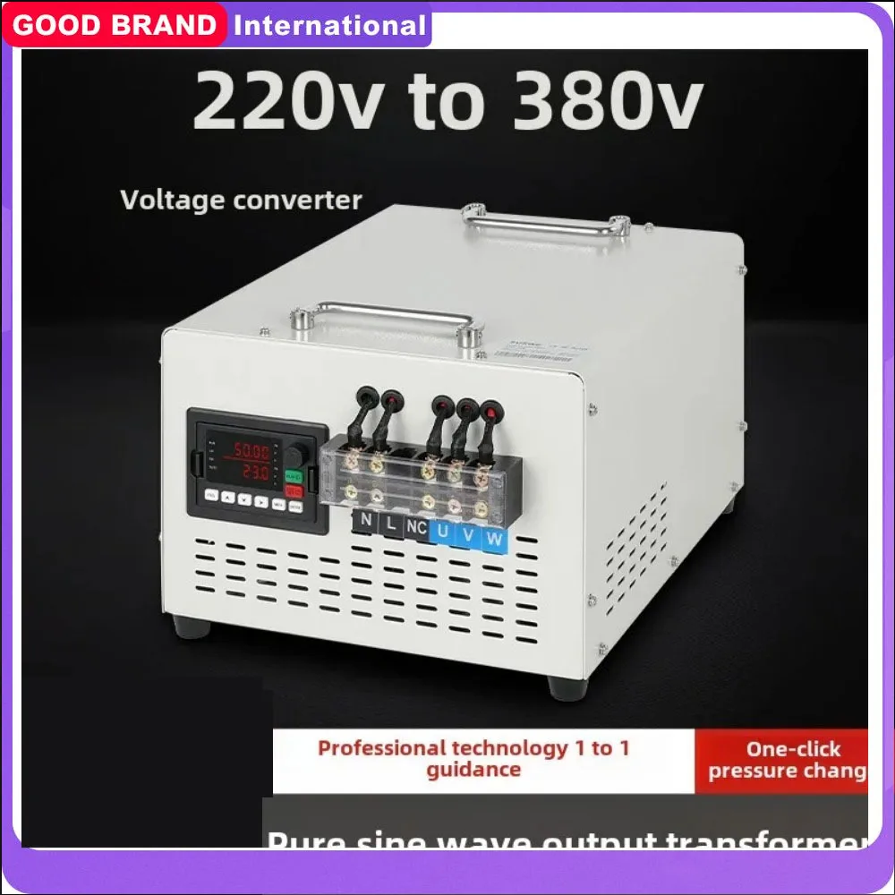 

Двойной инверторный преобразователь напряжения мощностью 7,5 кВт/11 кВт, однофазный трехфазный преобразователь, повышающий трансформатор 220 В в 380 В