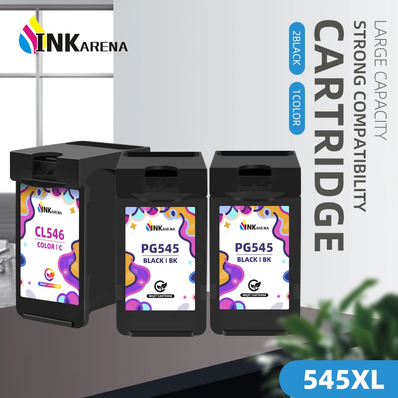 

Inkarena Compatible PG545XL CL545 XL PG545 CL546 Ink Cartridge Replacement For Canon IP2800 IP2850 MG2400 MG2450 MG2455 Printers