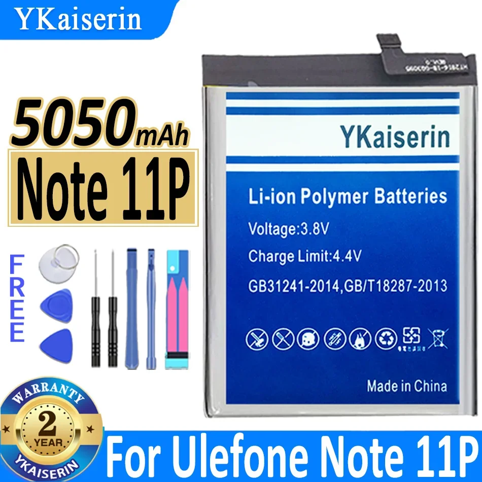 

5050mAh YKaiserin Replacement Battery for Ulefone Note 11P Note11P Bateria